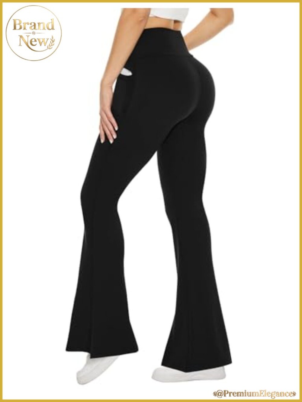 Women's Flare Leggings High Waisted Tummy Control Yoga Pants with Pockets